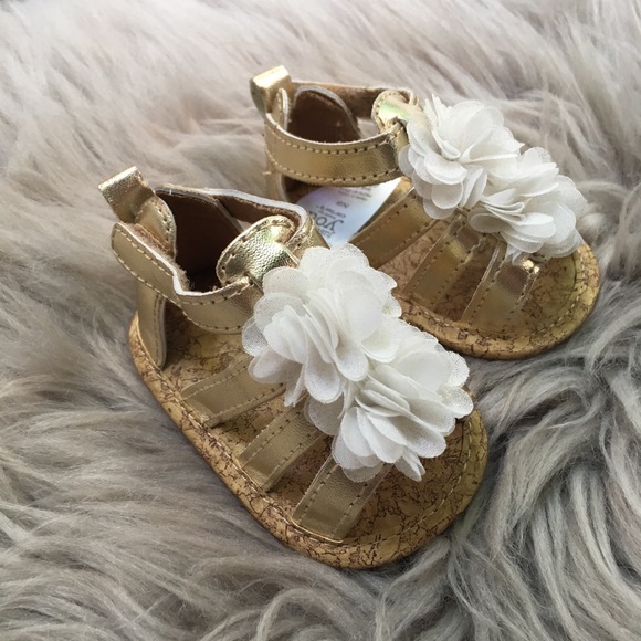 baby girl gold sandals